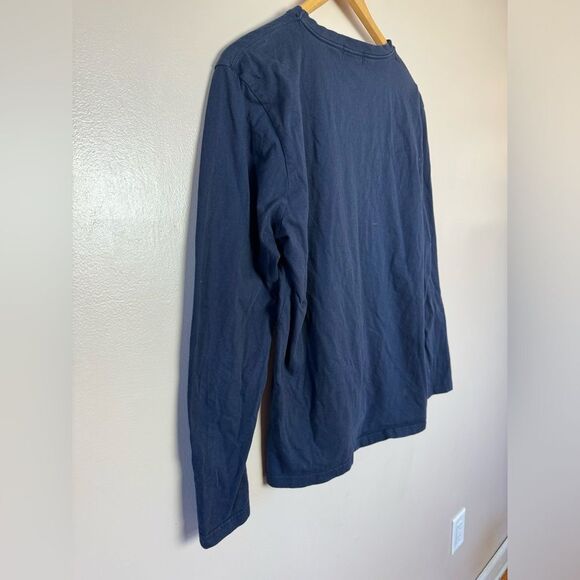 SALE! Men’s Navy Maison Labiche “French Touch” Crewneck L/S Tee EUC - Picture 4 of 8